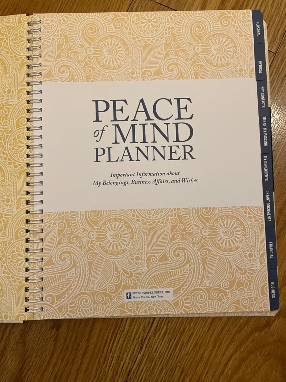 Peace of Mind Planner